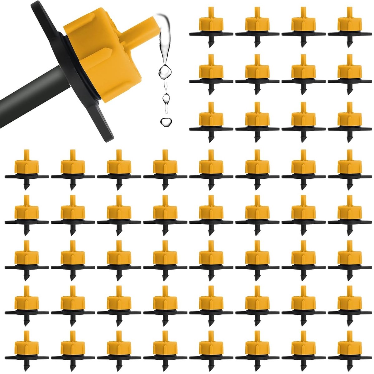 Drip Irrigation Emitter 1/2 GPH - 360° Waterdoorvoer - Verstelbaar en verstoppingsvrij - Ideaal voor irrigatiesystemen - ShopVlot