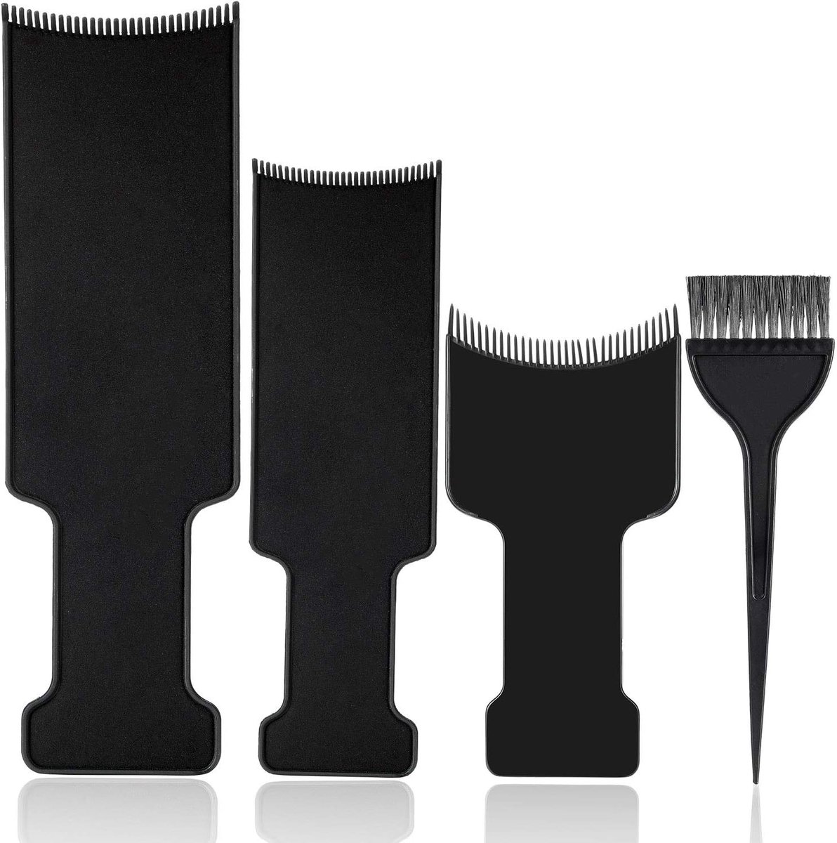 Marker brushes set - 4-delig - 3 comb-board paddles en 1 haarverfkwast - ideaal voor salon en thuisgebruik - ShopVlot