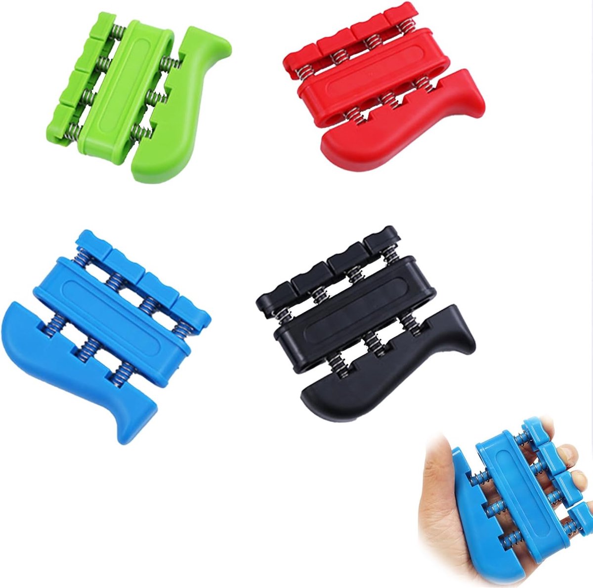 Vingertrainer - 4 Stuks - Handtrainer voor muzikanten en klimmers - Versterkt handkracht - ShopVlot