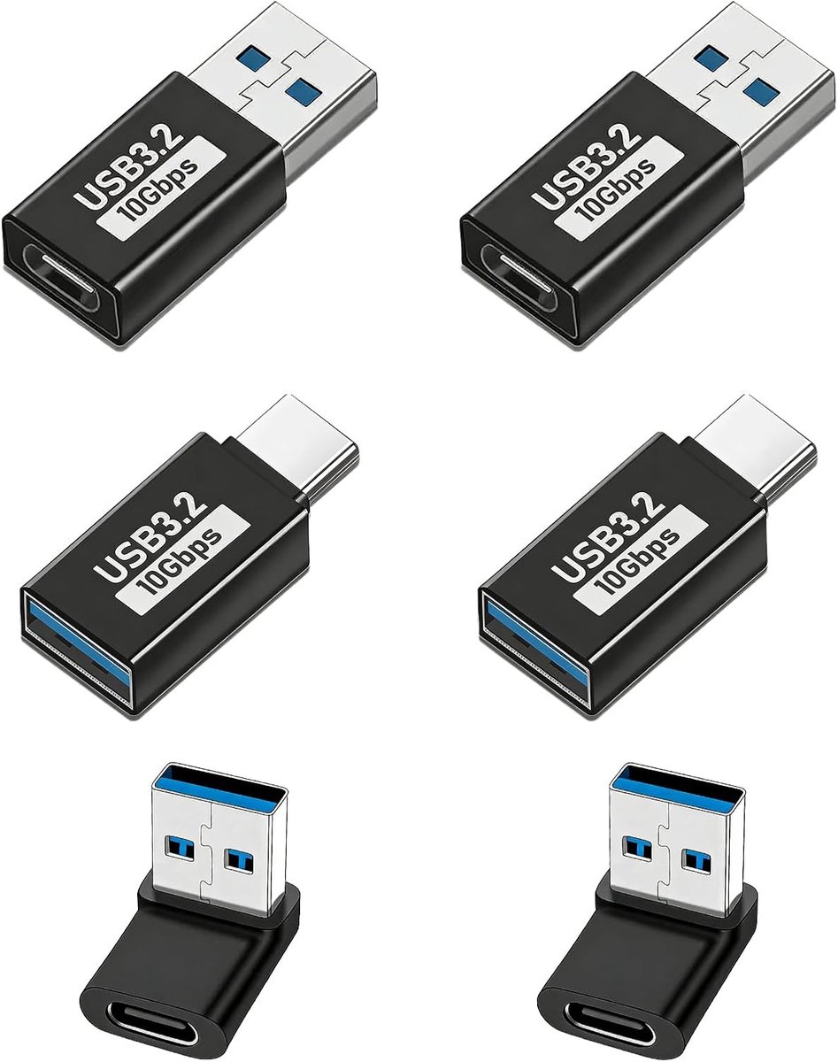 USB A naar USB C Adapter - 90° Hoek - 5Gbps Gegevensoverdracht - Betrouwbare connectie voor opladen - ShopVlot