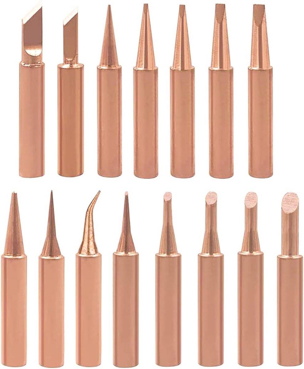Soldering Tips 15pcs - Pure Koper - Diverse Vormen - Voor Solderen - ShopVlot