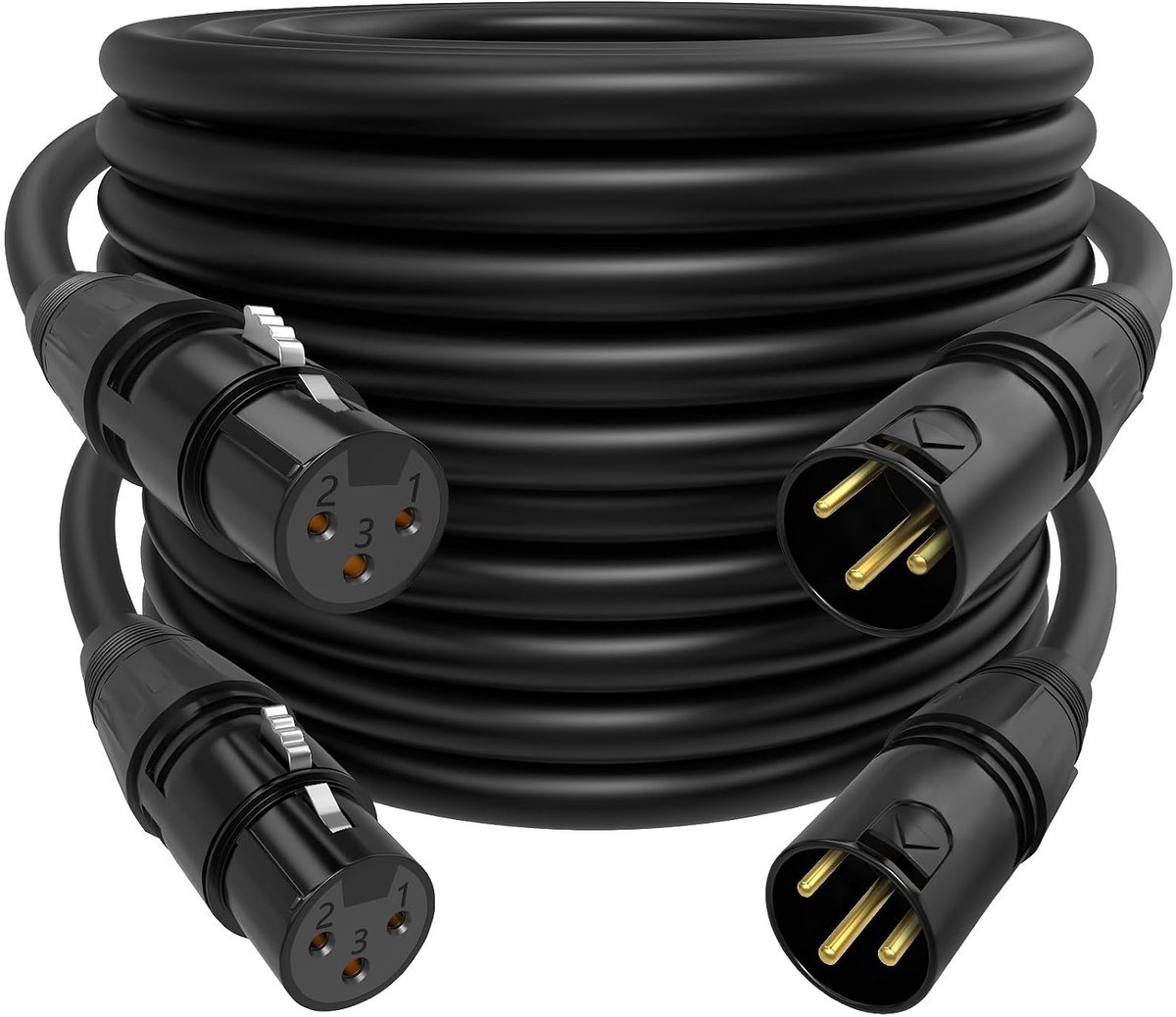 XLR Kabel 300 cm - Male naar Female - 2 Stuks - Geschikt voor Microfoons - ShopVlot