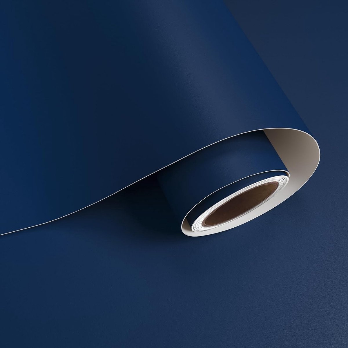 Behang zelfklevend 40 cm x 200 cm - Effen donkerblauw - Mat vinyl voor wand en meubels - Creëer een rustige sfeer - ShopVlot