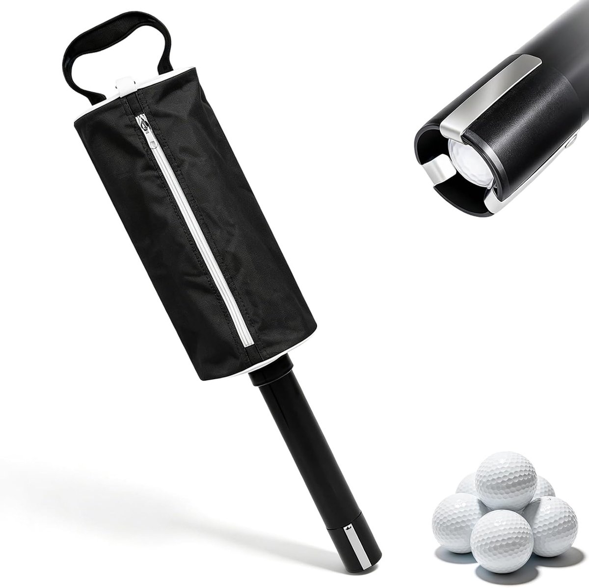 Golf Pick-up Bag, 70 Ballen - Draagbaar - Aluminium Buis - Efficiënt golfballen verzamelen - ShopVlot