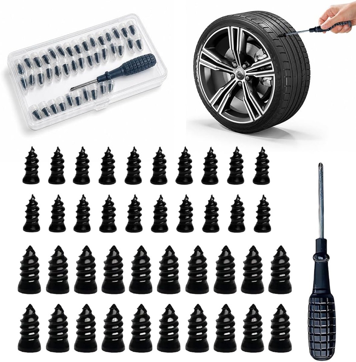 Reparatieset motorfietsen 40-delig - inclusief schroevendraaier - effectieve afdichting - voor auto’s en motoren - ShopVlot