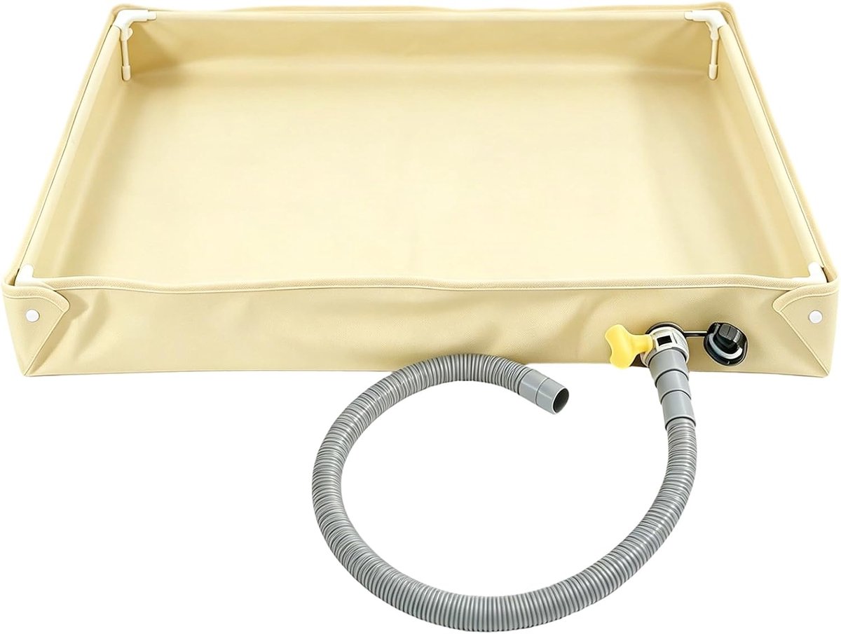 Draagbare douchebak 80 x 80 x 10 cm - opvouwbaar - waterdichte Oxford tentluifel - ideaal voor buitendouche - ShopVlot
