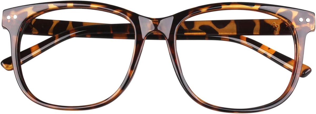 GQUEEN Large Frame Horn Glasses Without Strength Fake Glasses Nerd Glasses Women Men UV400, PE1 - ShopVlot