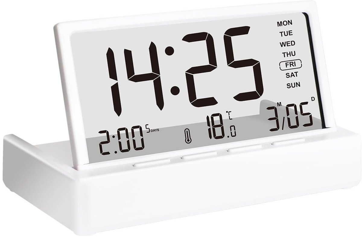 Solidchoice - Digitale Bureauwekkerradio met Snooze Functie