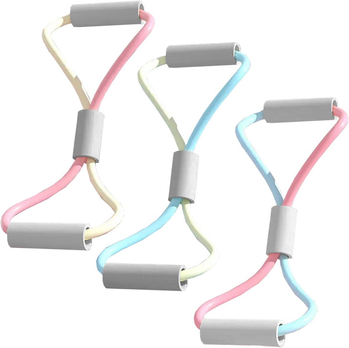Fitness Bands set van 3 - TPE materiaal - elastische lussen - ideaal voor thuis trainen - ShopVlot