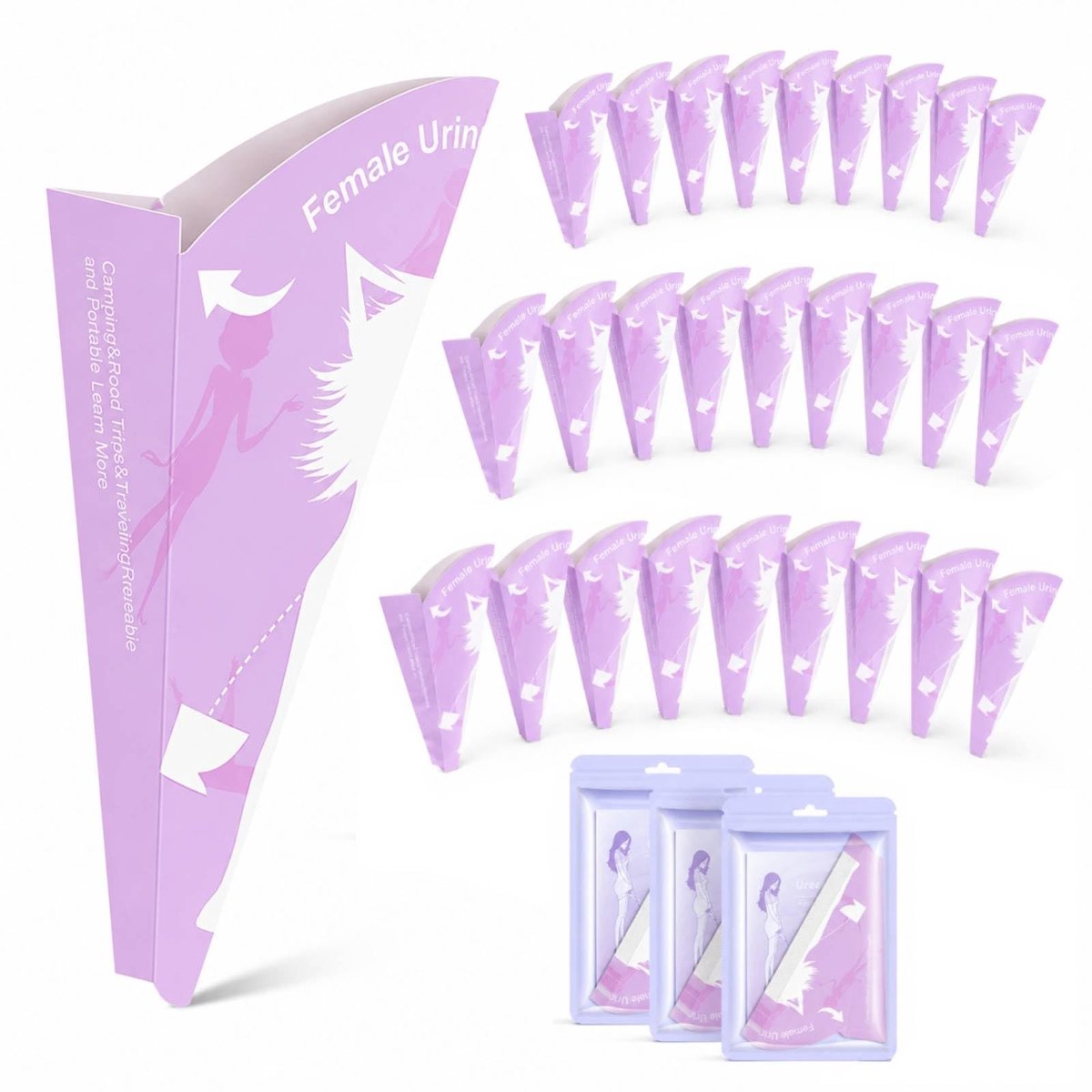 Solidchoice - 30 Stuks Wegwerp Urinella's voor Vrouwen voor Buitenactiviteiten