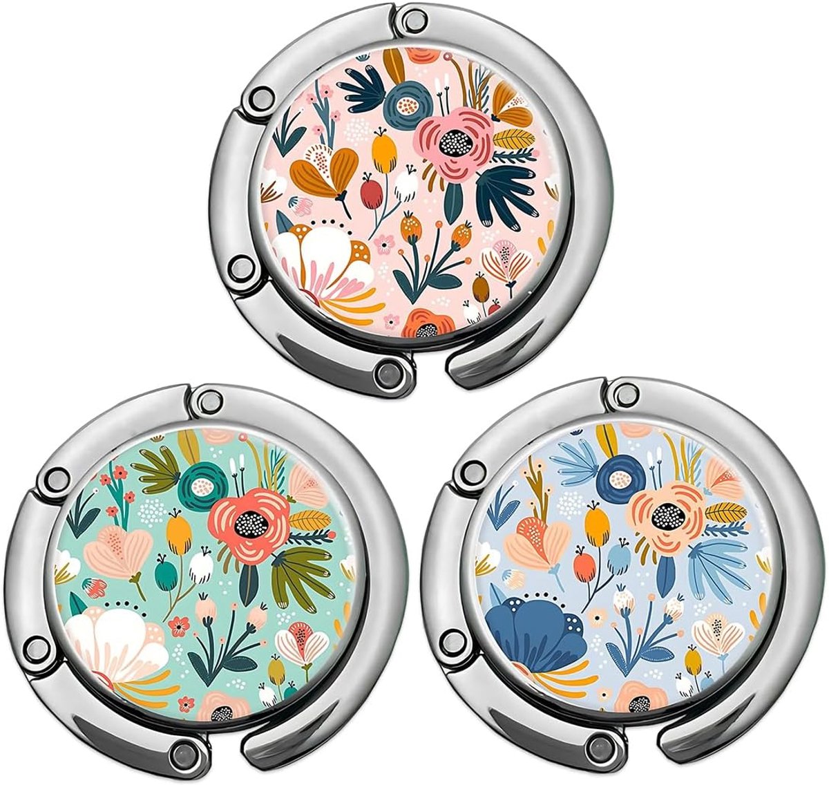 Tafelhaak voor tassen - 3 stuks - kleurrijke diamanten - stijlvolle accessoires voor restaurants - ShopVlot
