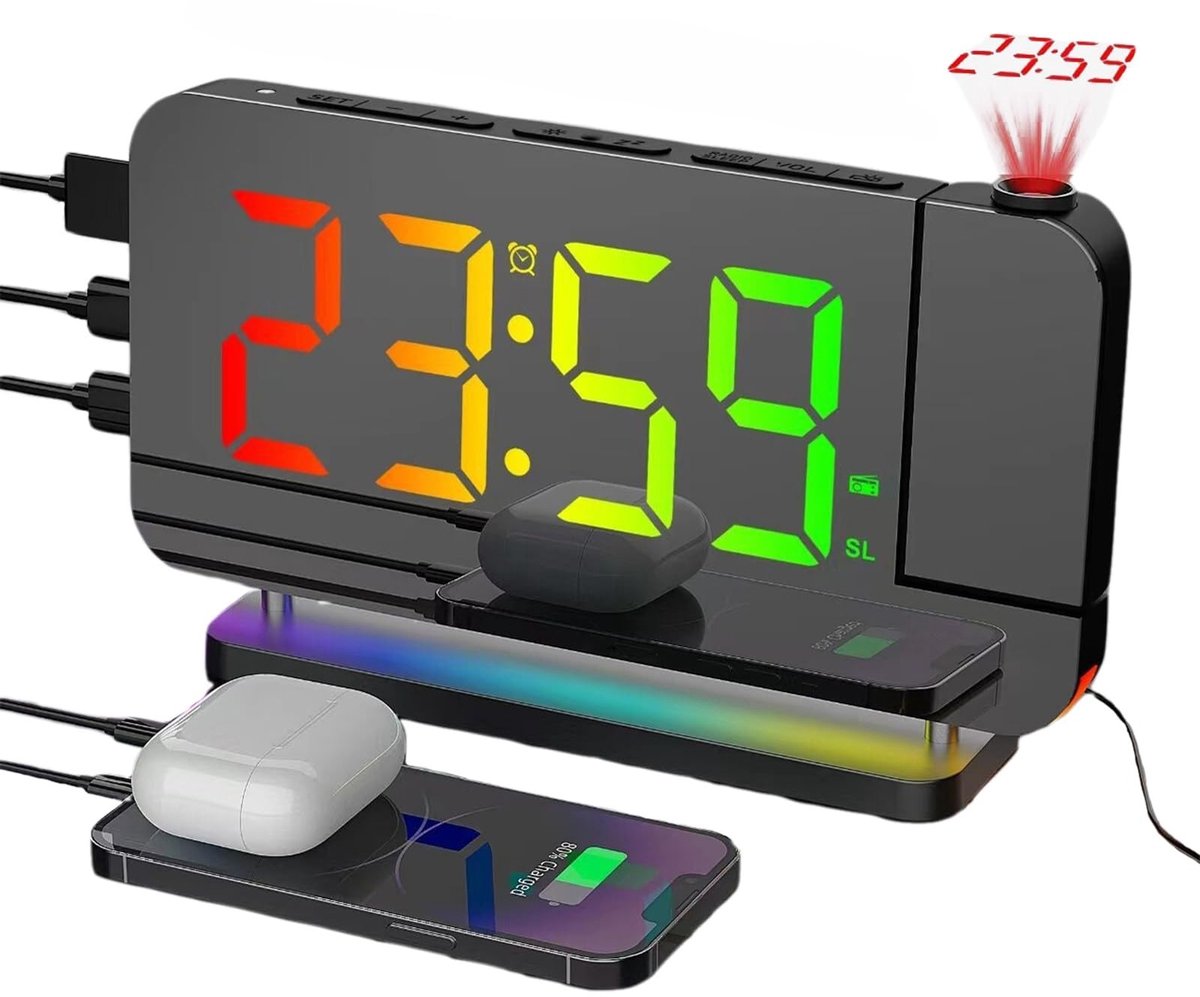 Solidchoice - Multifunctionele Projector Radio met RGB-Lichten