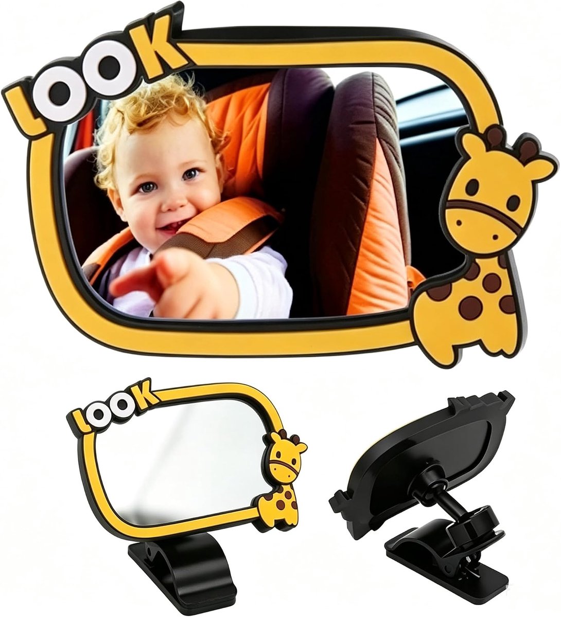 Spiegel auto baby achterbank - veiligheidsspiegel - geschikt voor kinderzitje - altijd in zicht - ShopVlot