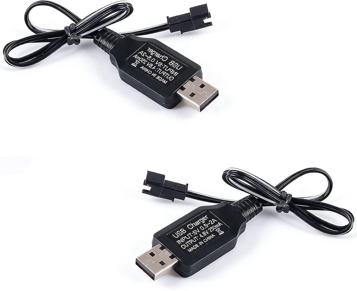USB-oplaadkabel 3,7 V - SM-2P-stekker - intelligent opladen - ideaal voor afstandsbedieningen - ShopVlot