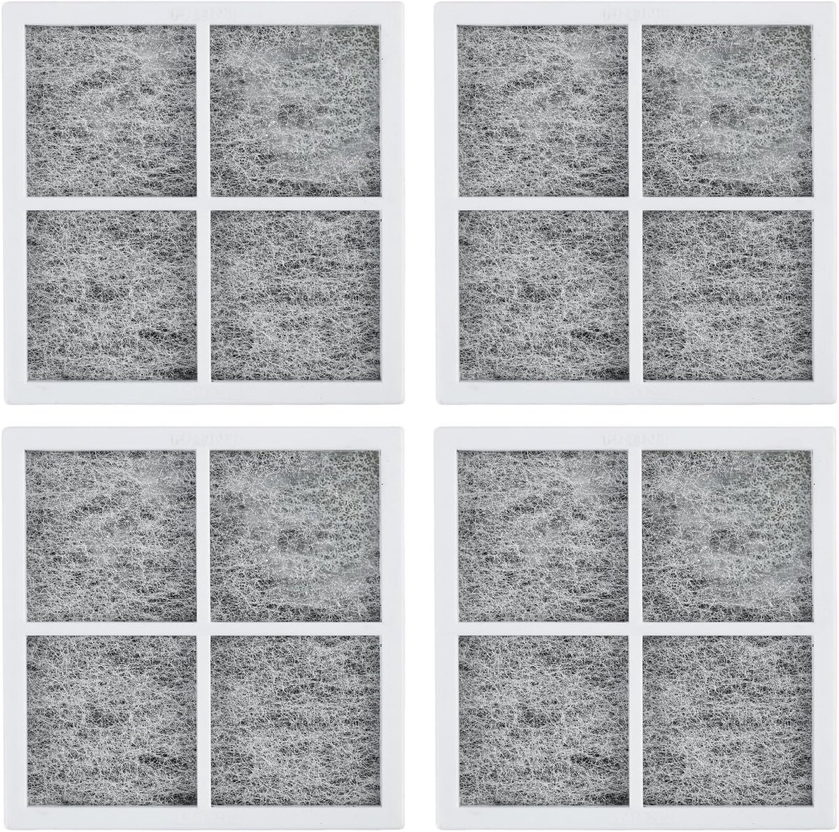 SnelShoppen - 4 stuks Pure Fresh Koelkastfilters voor Luchtfilter, Antibacterieel Actieve Kool, Geurremmend en Hygiënisch, Vervangingsfilters voor Koe