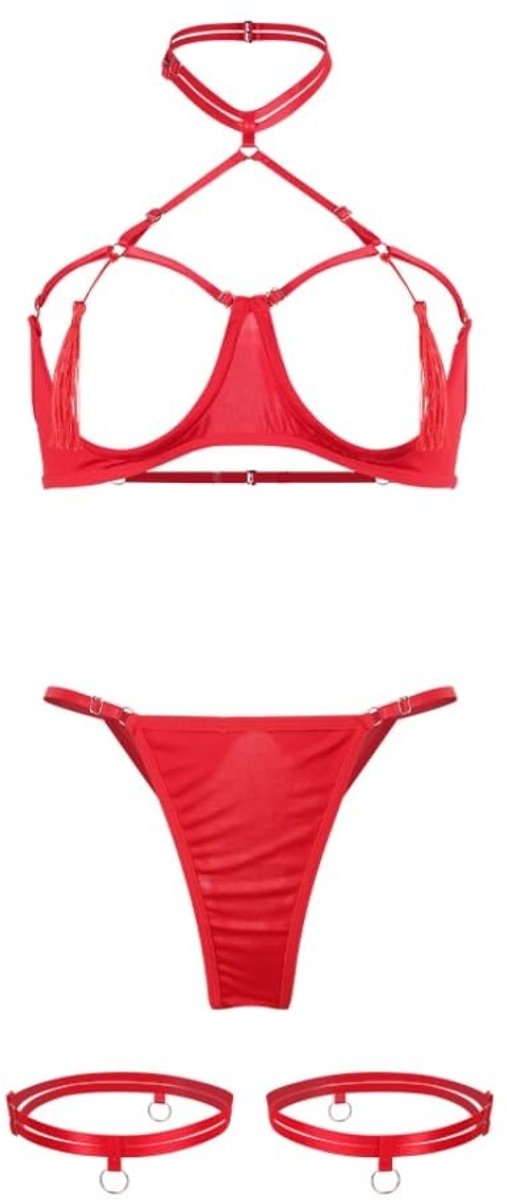 Solidchoice - Sexy Lingerie Set voor Vrouwen met Kant en Push-Up