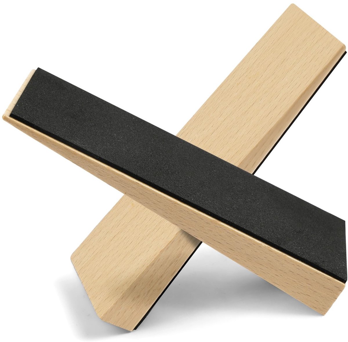 Solidchoice - Set van 2 Houten Deurstopper met Antislip Basis