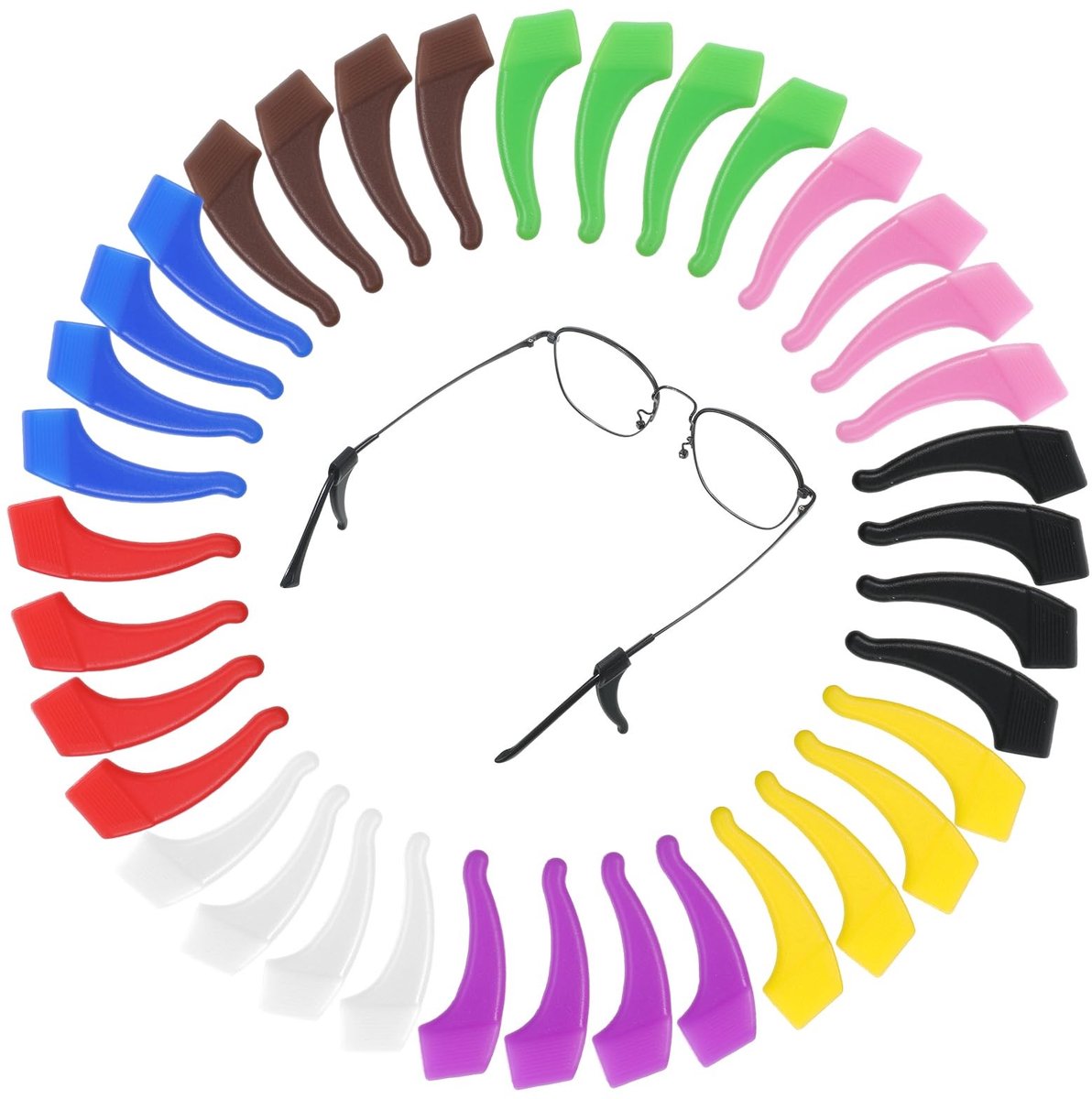 Solidchoice - 18 Paar Silicone Brilhouders voor Kinderen en Volwassenen