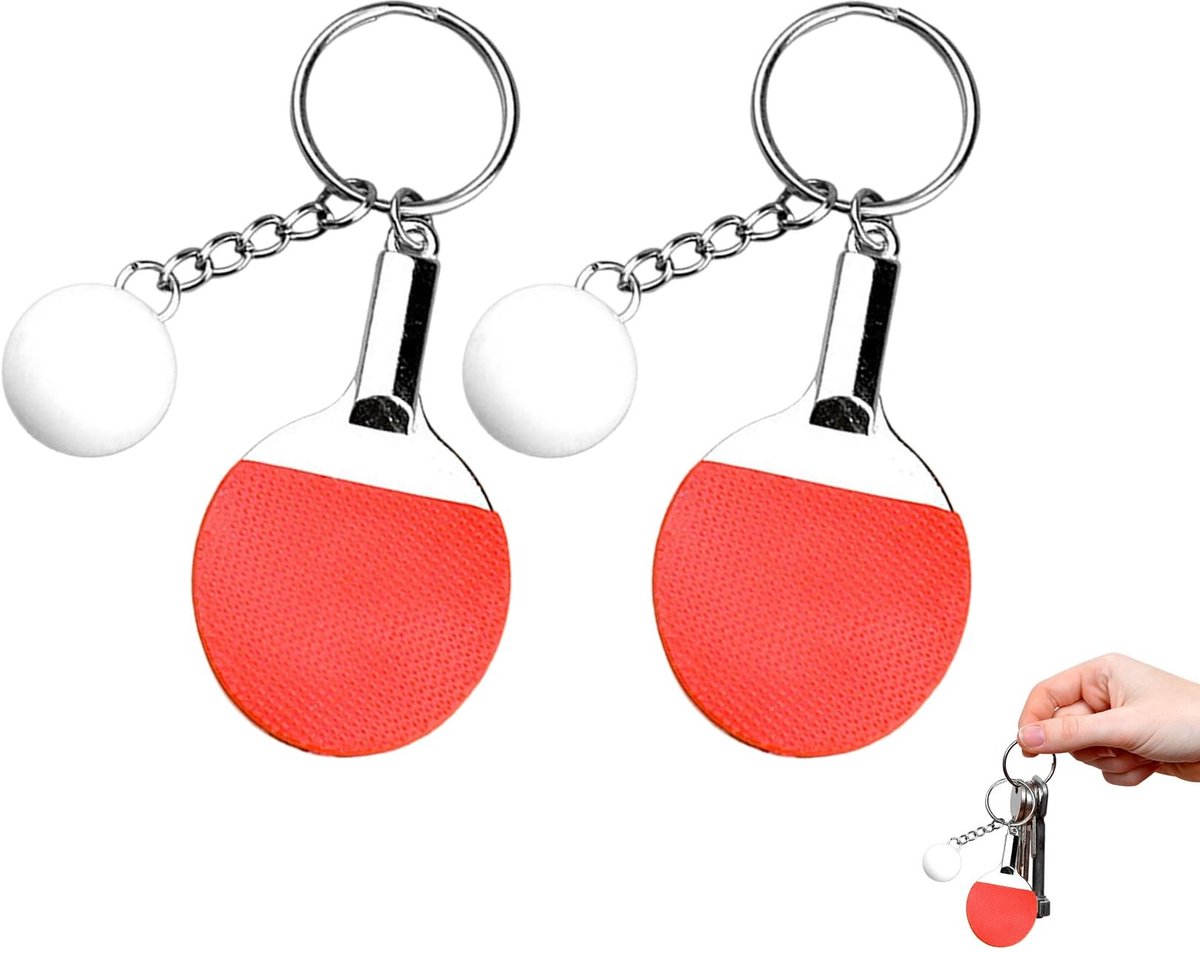 Solidchoice - Set van 2 Tafeltennis Sleutelhangers