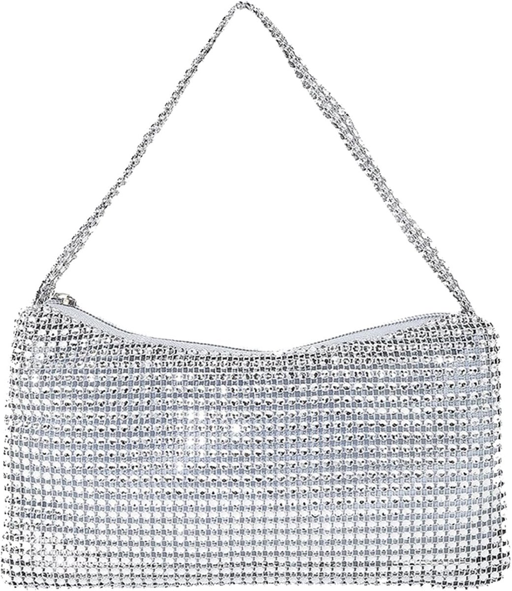 Avondtas met strass - Clutch met glans - Ideaal voor bruiloften - ShopVlot