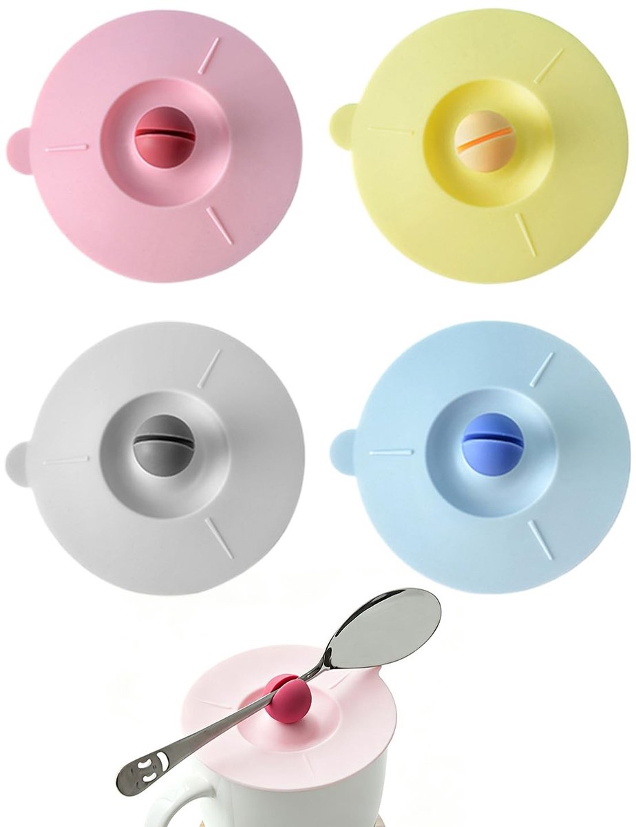 Solidchoice - Set van 4 Herbruikbare Siliconen Deksels