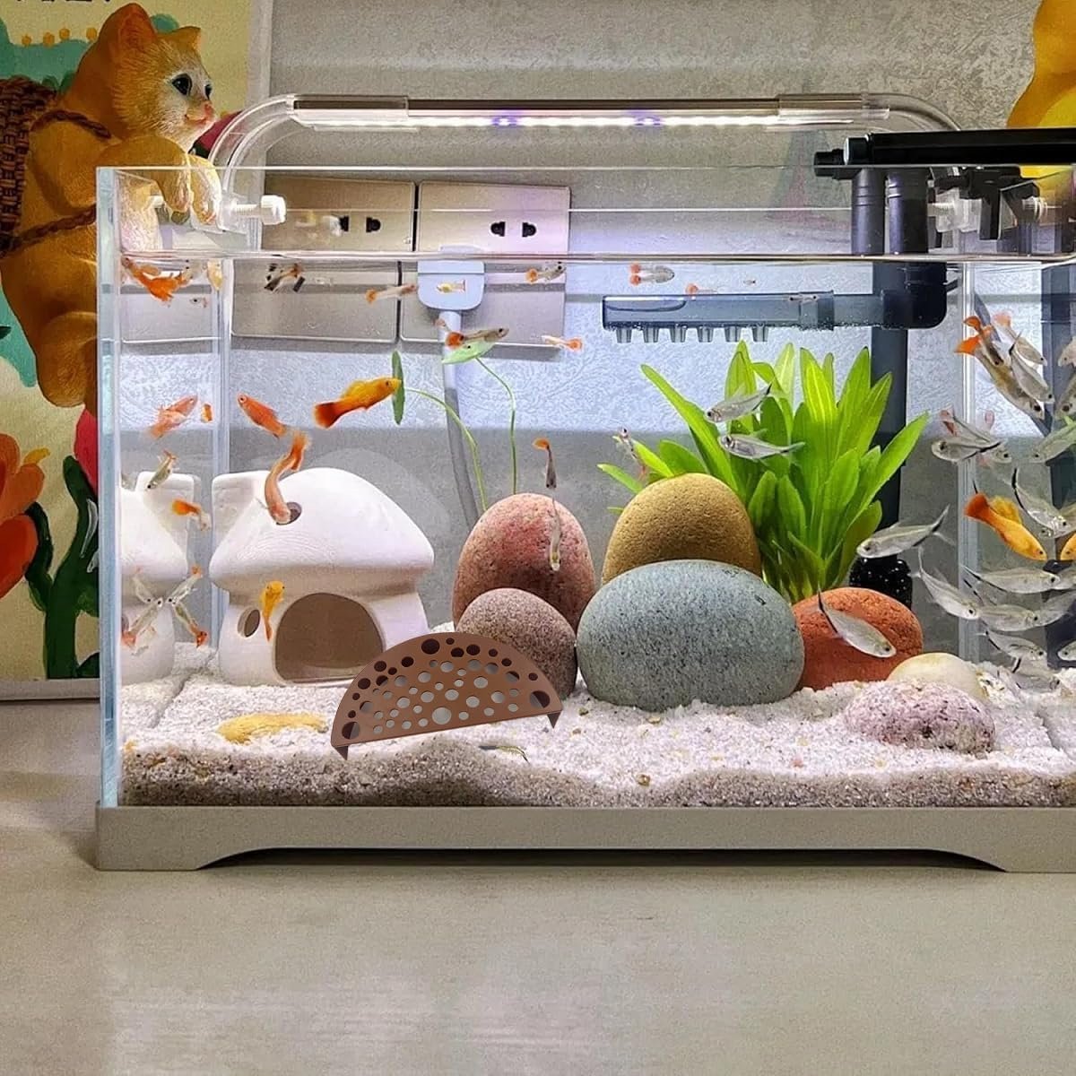 Aquarium Tunnel, 2 Pieces, Fish Tunnel, Shrimp Cavity, Aquarium, Corner Tunnel, Tunnel, Underwater Tunnel, Shrimp - ShopVlot
