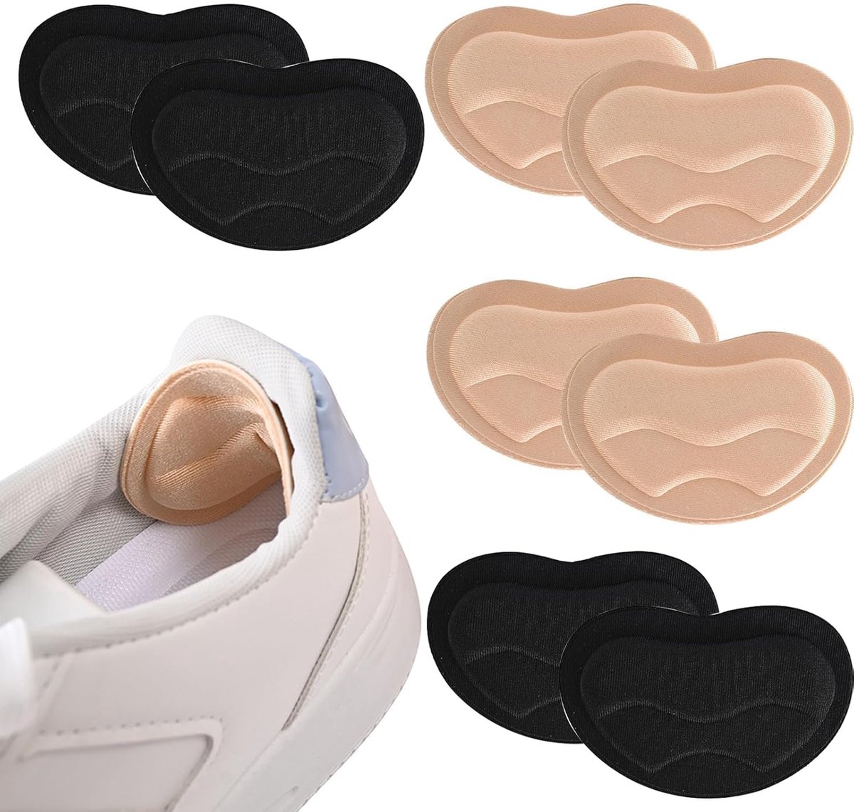 Back of heel pads, self adhesive heel grips pads for too large shoes, heel protectors protectors liners for women men - ShopVlot