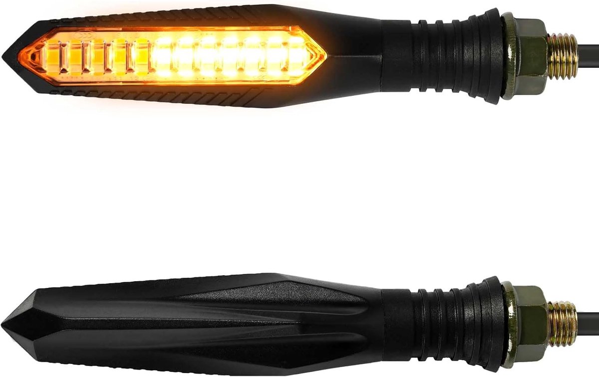 Evermotor Running Light Flashing Light Motorcycle LED 12V, 2pcs High Brightness Motorcycle Flashing Light Running - ShopVlot