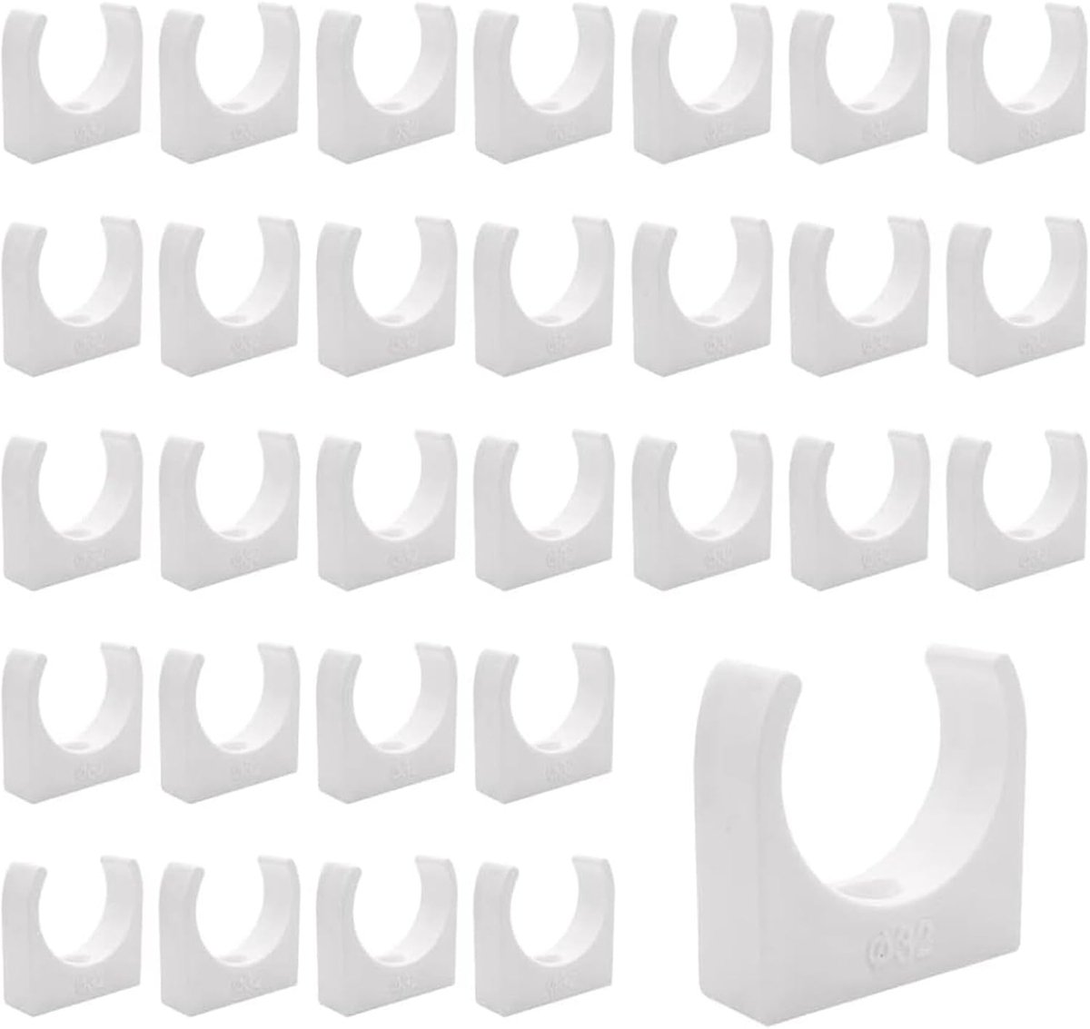 Plastic Fixing Clips, 30 Pcs Single Diameter, Hose Clamps, Inner Diameter 32 mm, Tube Clamp Clamps, for Pool, Ponds - ShopVlot