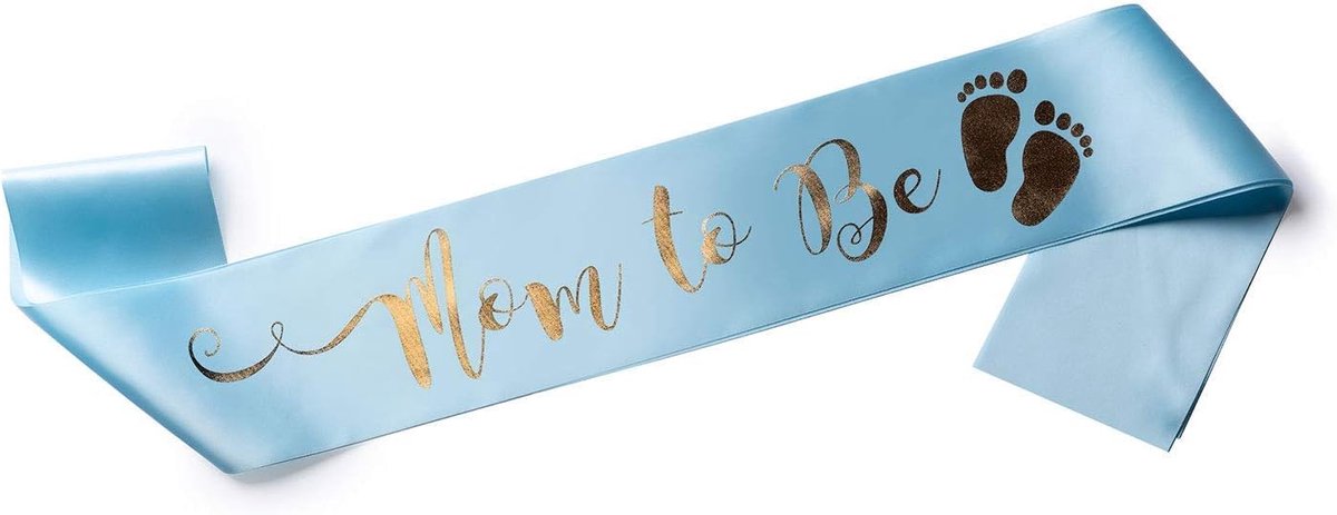 OLILLY Perfect White and Gold Mom to Be Sash - Enjoy Your Baby Shower (White) - ShopVlot