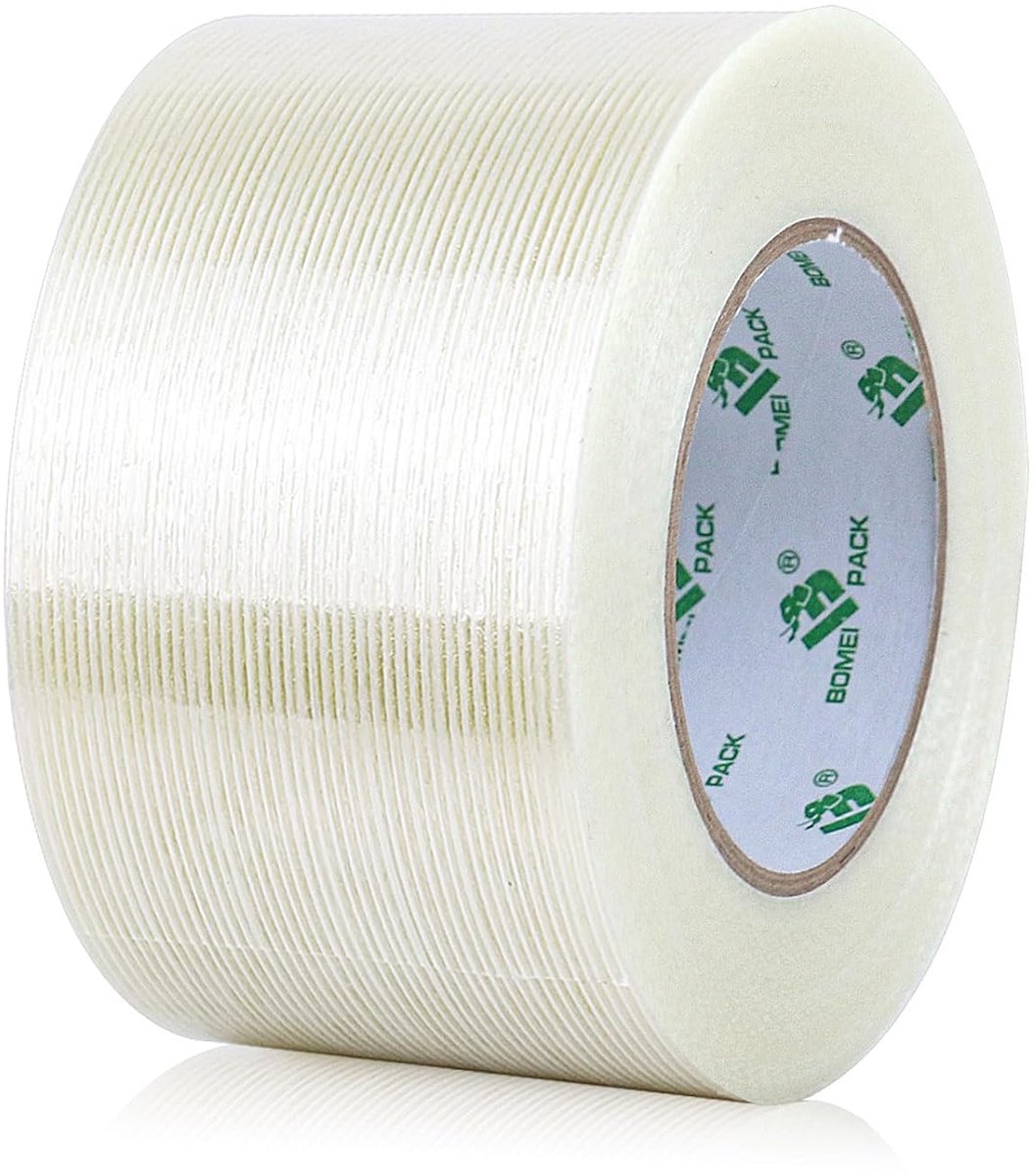 BOMEI PACK Filamentband glasvezelversterkte plakband pakketplakband - 75 mm x 50 m - ShopVlot