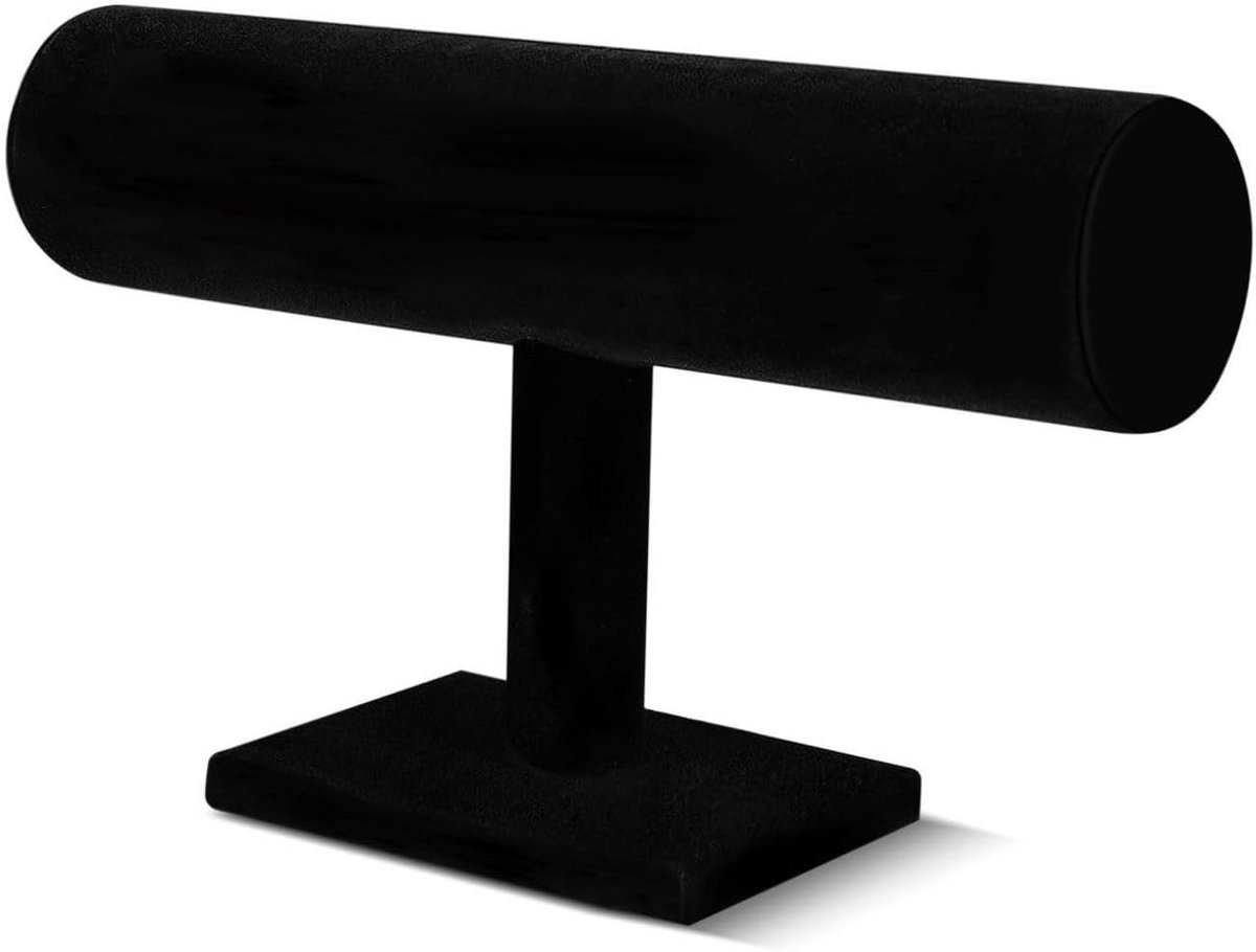 Flexzion Velvet T-Bar Bracelet Display Stand for Suppliers - Bracelet Holder Stand for Jewelry Storage, Bracelets - ShopVlot