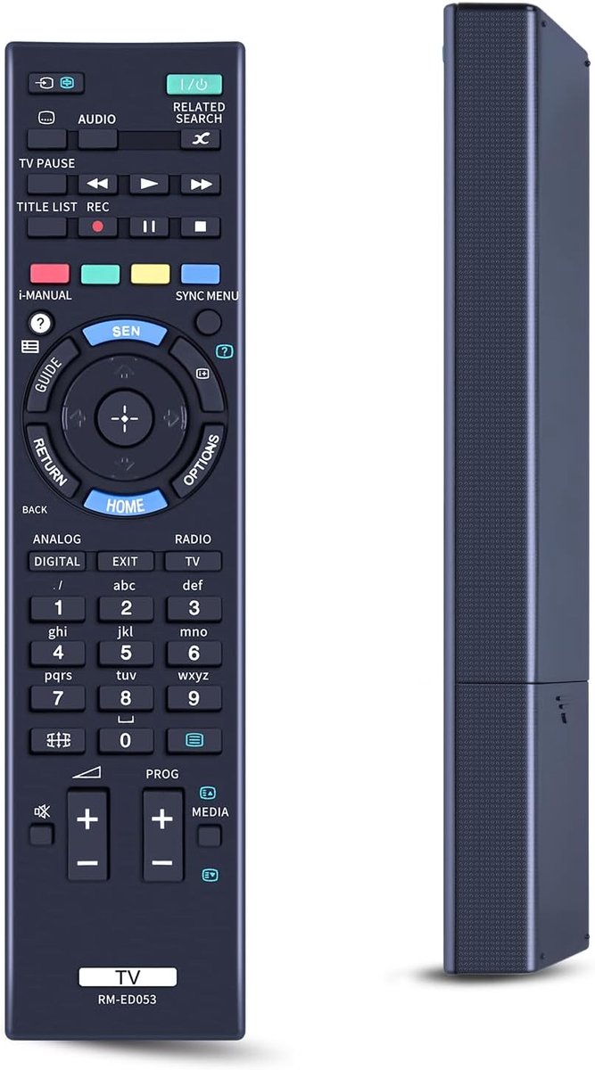 RM-ED053 vervangende afstandsbediening geschikt voor Sony TV KDL-32W600A KDL-32W651A KDL-32W653A KDL-32W654A - ShopVlot