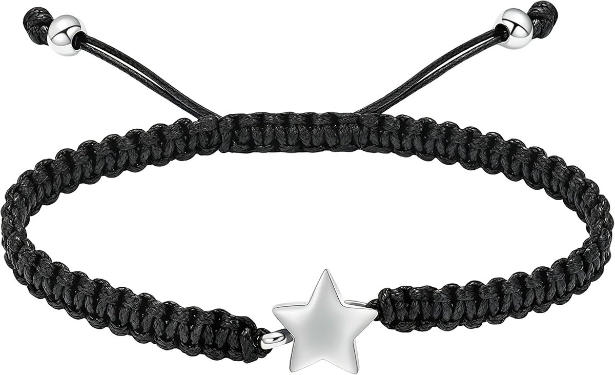 Ster urnenarmband voor as voor vrouwen en mannen, handgemaakte gevlochten touw, verstelbare armband, aandenken - ShopVlot