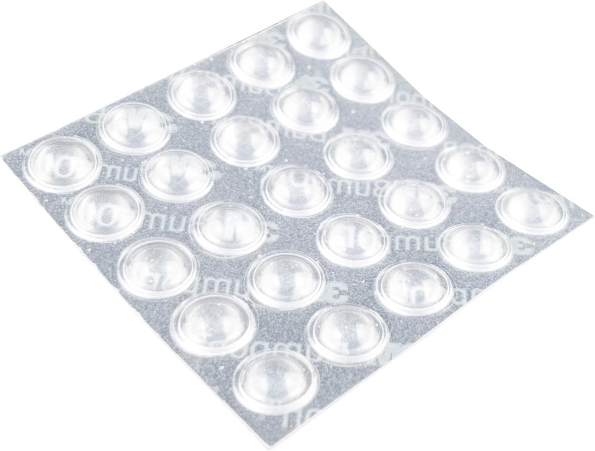 Elastic buffer transparent self-adhesive 25 pieces - Buffer 8 mm - Rubber Door Buffer - ShopVlot