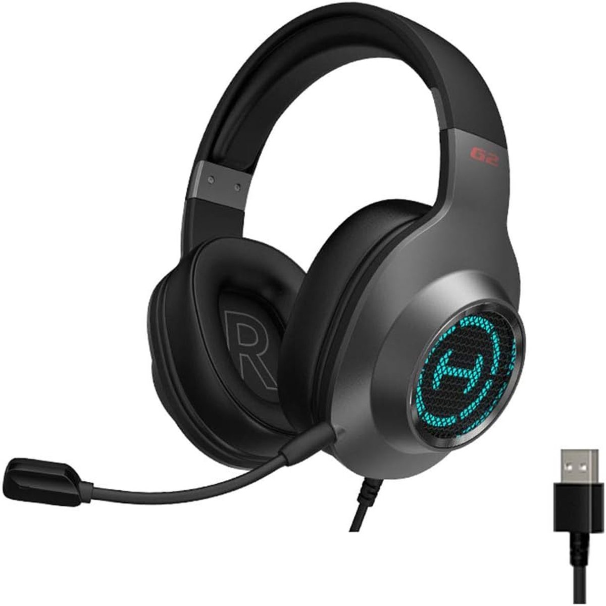Head Mounted Gaming Headset 7.1 Channel Desktop Notebook USB Computer Interface Mobile Phone Wire-Controlled Wired - ShopVlot