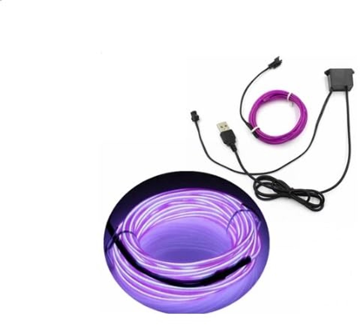 EL Wire - USB - 5 Meter - Purple - ShopVlot