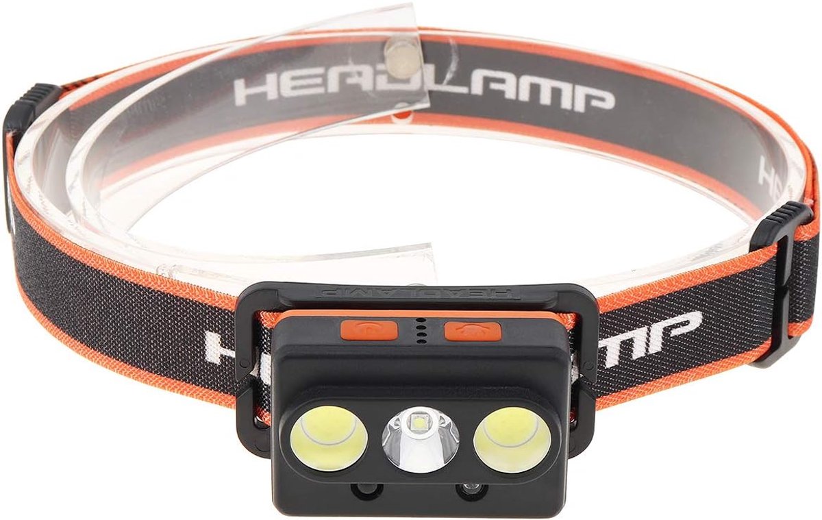 SecurityIng LED Headlight USB Rechargeable 2000LM Headlight with Inductive Sensor Switch and 9 Lighting Modes Suitable - ShopVlot