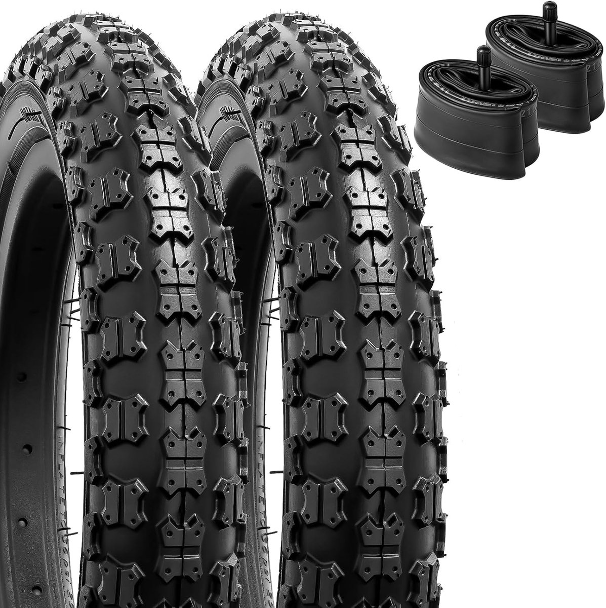 YUNSCM 2-PCS 12.5-inch KidBicycle Tires 12 ½X2 ¼ (62-203) and 12.5-inch Inner Tube Schrader Valve Compatible with - ShopVlot