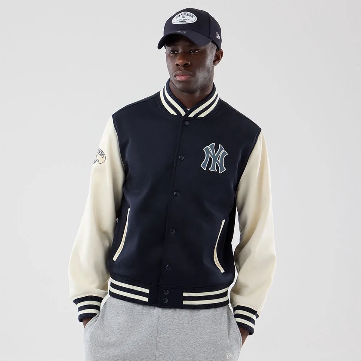 New Era Mlb Jersey New York Yankees Bomberjack L Man Blauw