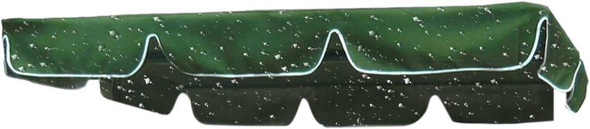 Schommelbank dak - Luifel hoes - Buiten ontspannen - Waterdicht weerbestendig - 142x120x15 cm - Leger groen