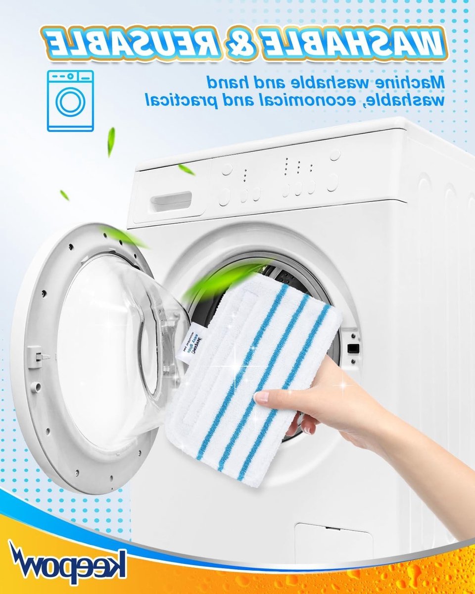 Wasbare Microfiber Pads voor Black & Decker Stoomreiniger - 5 Stuks, Geschikt voor Diverse Modellen, Ideaal voor Grondige Reiniging en Onderhoud – foto 3