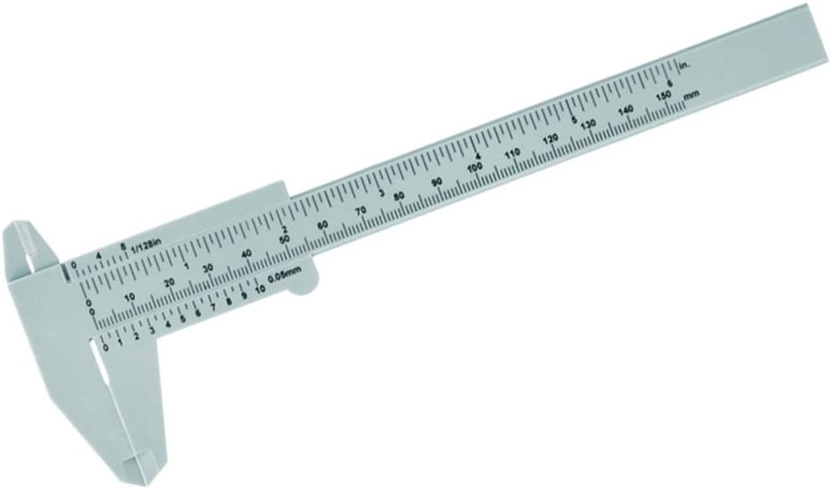 Wenkbrauw Meetliniaal - Gids Liniaal Make-up - Gezicht Vormgeven - Met Klem Clip - 20.9 x 7.3 cm - Grijs