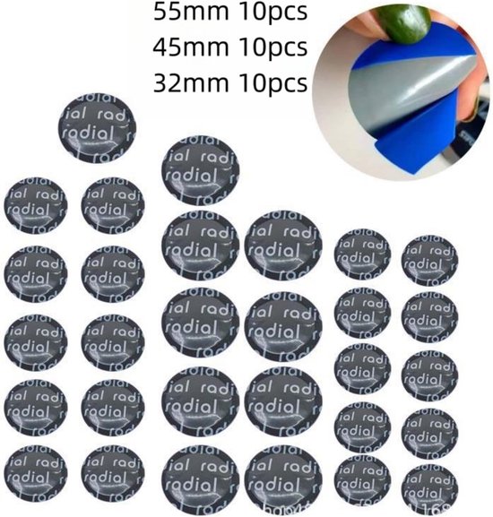 Bandenreparatie Set - Lekke Band Hulpmiddel - Snelle Banden Reparatie - Inclusief Rol Gereedschap - 30 Patches - Zwart — afbeelding 5