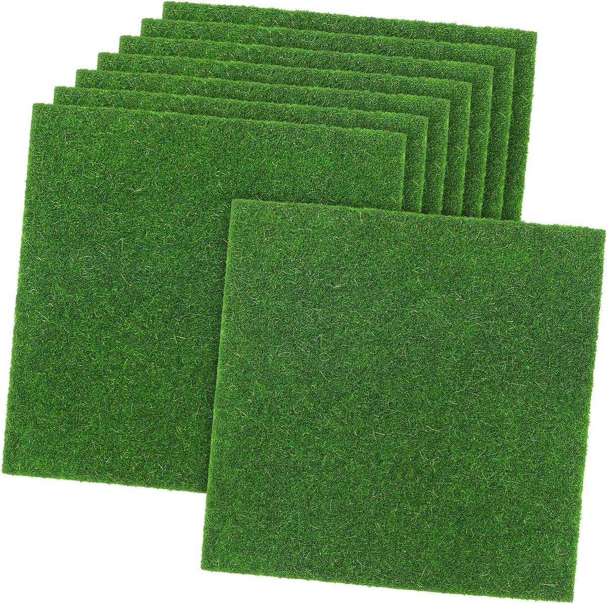 Decoratieve Mosmat - Kunstgras Mat - Projecten Decoreren - Realistische Simulatie - 8 Stuks - Groen