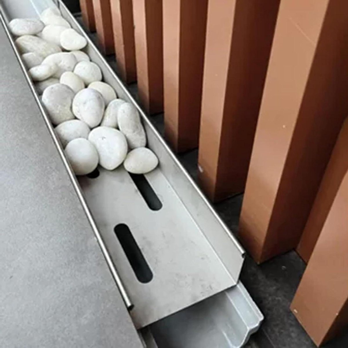Drainagegoot Set - Goot Afvoer - Water Afvoeren - Roestvrijstalen Rooster - 100 cm Lengte - Zilver