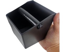 Koffiedik bak - Klopbox espresso - Koffiezet Gemak - Robuust ABS materiaal - 12.5 cm - Mat zwart