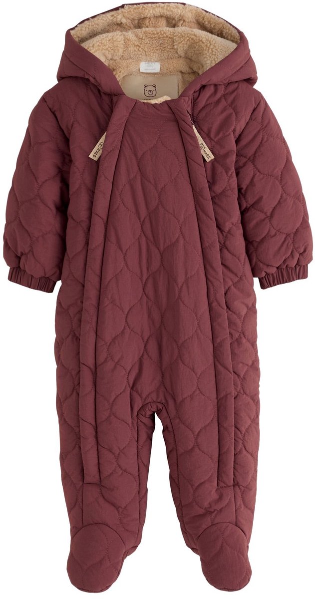 Next - Jongens - Gewatteerde nylon baby-onesie met capuchon - Rood