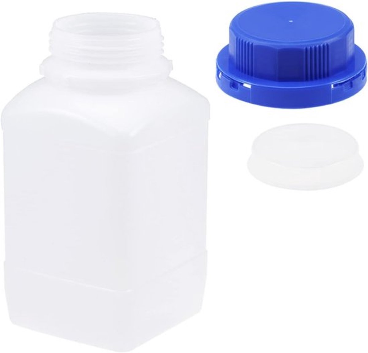 1 stuk lab-chemische fles, brede mond plastic containers | Reagent Monster Verzegeling, ideaal voor laboratorium, opslag en fabriek (transparant, 750-ml)