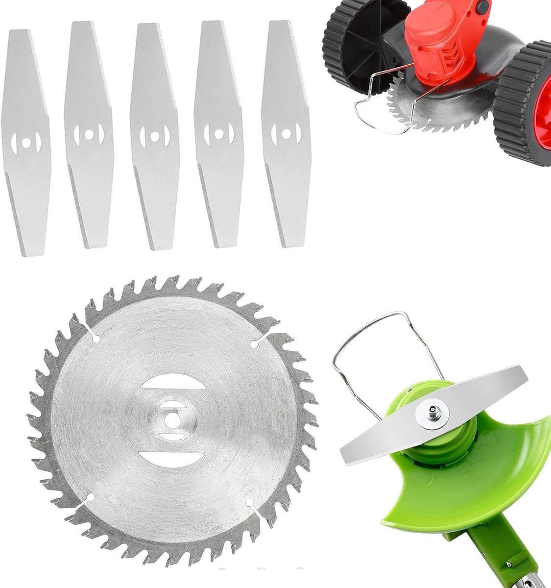 Set van 6 metalen grastrimmer messen, vervangende bladen, accessoires voor grasmaaiers en tuingereedschap